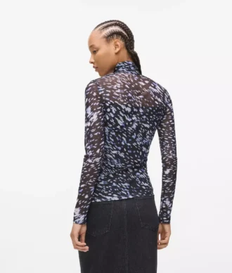 Top de malla con estampado integral