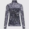 Top de malla con estampado integral Top de malla con estampado integral