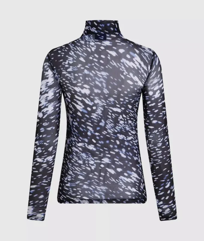 Top de malla con estampado integral Top de malla con estampado integral