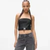 Top de piel sintética Top de piel sintética