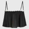 Top de playa corto festoneado Top de playa corto festoneado