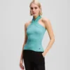 TOP DE PUNTO CON CUELLO HALTER TOP DE PUNTO CON CUELLO HALTER