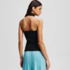 TOP DE PUNTO CON CUELLO HALTER TOP DE PUNTO CON CUELLO HALTER
