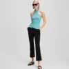 TOP DE PUNTO CON CUELLO HALTER TOP DE PUNTO CON CUELLO HALTER