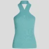 TOP DE PUNTO CON CUELLO HALTER TOP DE PUNTO CON CUELLO HALTER
