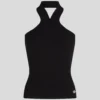 TOP DE PUNTO CON CUELLO HALTER TOP DE PUNTO CON CUELLO HALTER