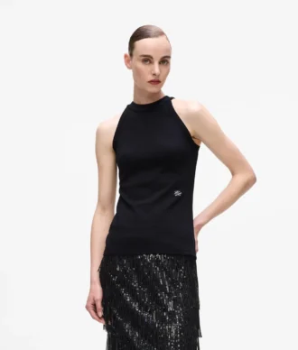 Top halter con pedrería
