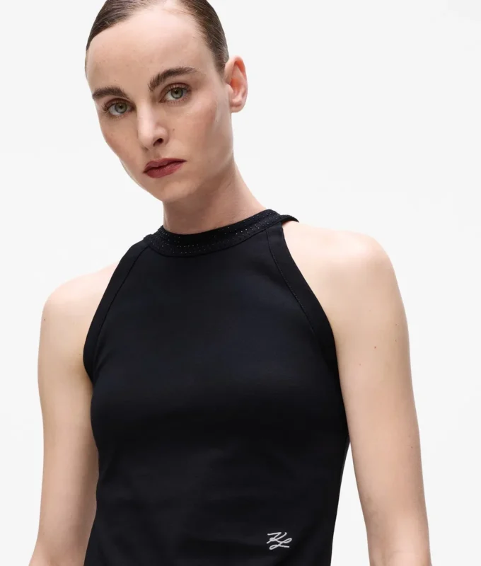 Top halter con pedrería Top halter con pedrería