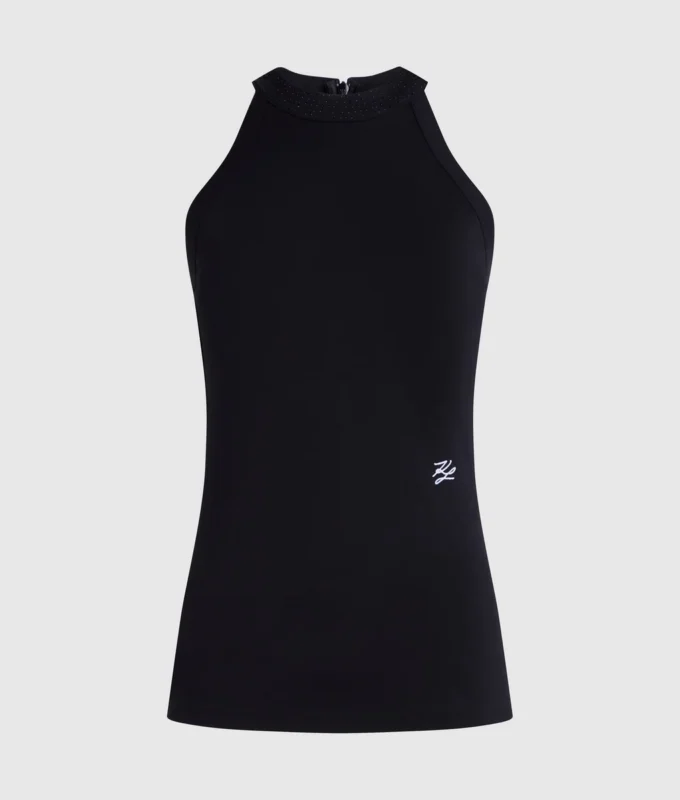 Top halter con pedrería Top halter con pedrería