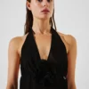 TOP HALTER PLISADO CON FLORES TOP HALTER PLISADO CON FLORES