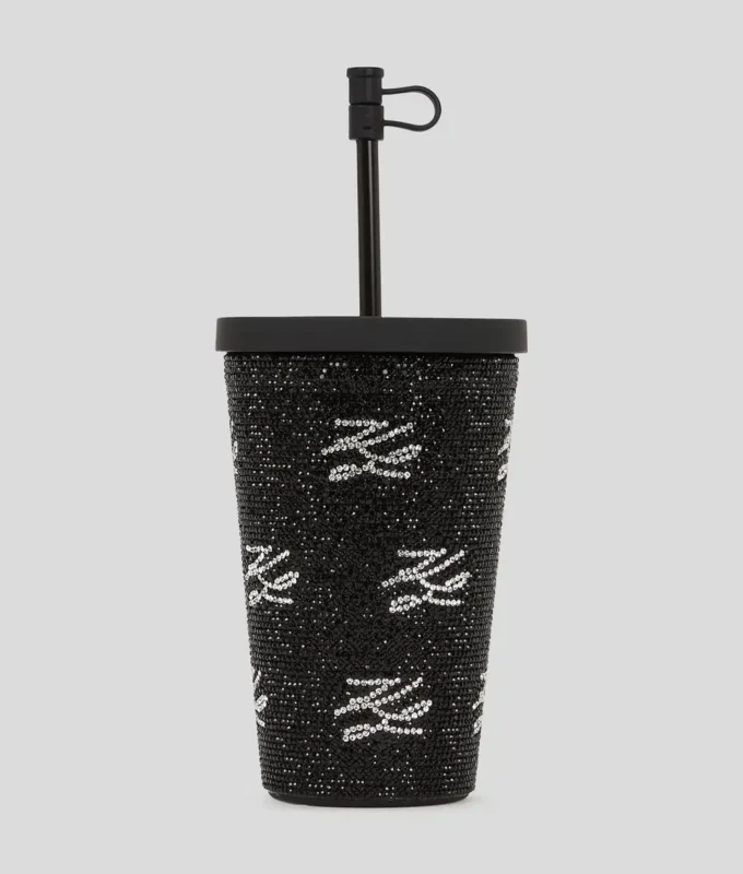 VASO PARA LLEVAR CON AUTÓGRAFO DE STRASS