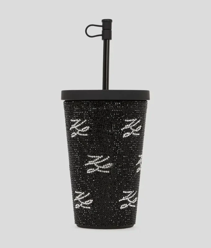 VASO PARA LLEVAR CON AUTÓGRAFO DE STRASS