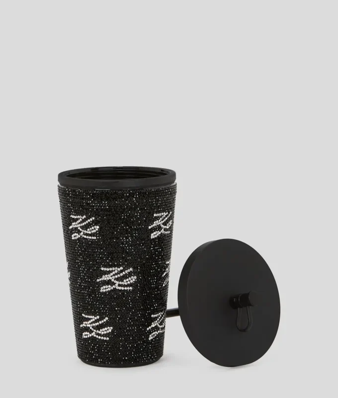 VASO PARA LLEVAR CON AUTÓGRAFO DE STRASS