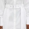 Vestido camisero con paneles plisados Vestido camisero con paneles plisados