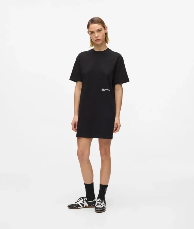 Vestido camiseta con cita de Karl Vestido camiseta con cita de Karl