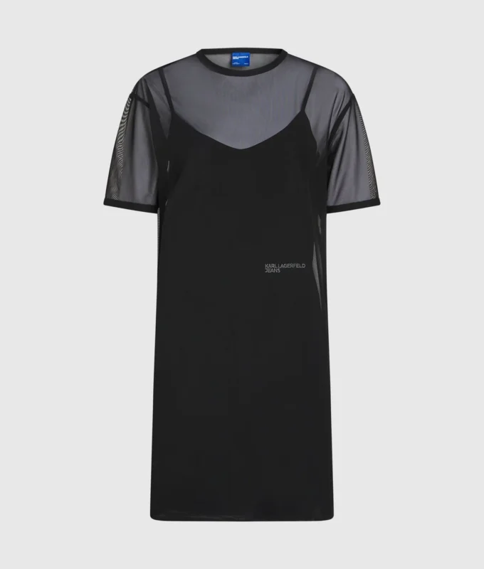 Vestido camiseta de malla Vestido camiseta de malla