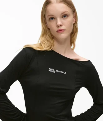Vestido con cordón ajustable y hombros descubiertos