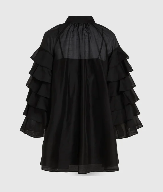 Vestido con mangas con volantes Vestido con mangas con volantes