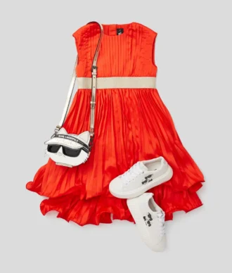 VESTIDO DE FIESTA CON LOGOTIPO PARA NIÑA