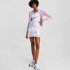 VESTIDO DE MALLA CON ESTAMPADO FLORAL VESTIDO DE MALLA CON ESTAMPADO FLORAL