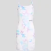 VESTIDO DE MALLA CON ESTAMPADO FLORAL VESTIDO DE MALLA CON ESTAMPADO FLORAL