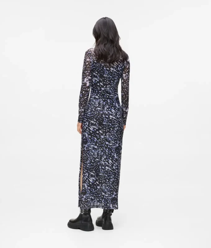Vestido de malla con estampado integral Vestido de malla con estampado integral