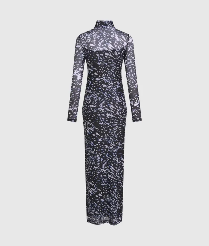 Vestido de malla con estampado integral Vestido de malla con estampado integral