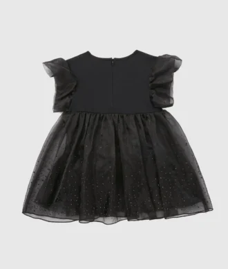 Vestido de malla con pedrería para bebé