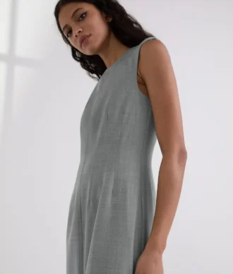 VESTIDO DE MEZCLA DE LANA A MEDIDA VESTIDO DE MEZCLA DE LANA A MEDIDA