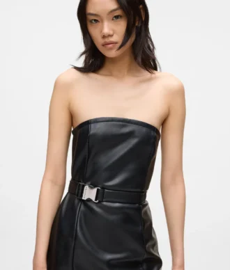Vestido de piel sintética