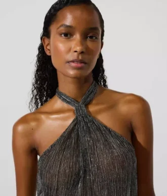 Vestido de playa metalizado