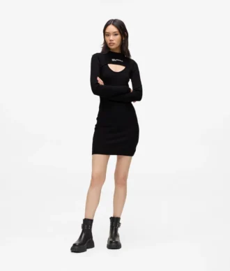 Vestido de punto con aberturas