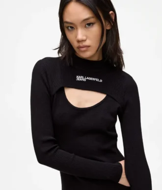 Vestido de punto con aberturas