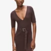 Vestido de punto con cinturón Vestido de punto con cinturón
