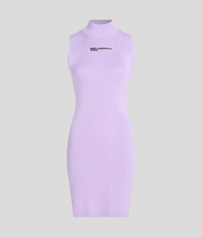 VESTIDO DE PUNTO CON CUELLO ALTO VESTIDO DE PUNTO CON CUELLO ALTO