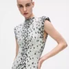 Vestido de punto con estampado de leopardo de las nieves Vestido de punto con estampado de leopardo de las nieves