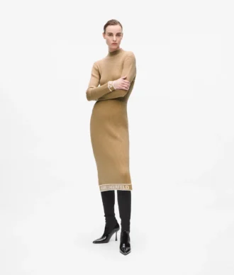 Vestido de punto con logotipo