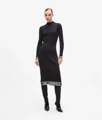 Vestido de punto con logotipo