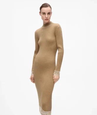 Vestido de punto con logotipo