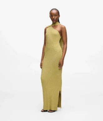 Vestido de punto metalizado