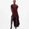 Vestido de satén con espalda abierta Vestido de satén con espalda abierta