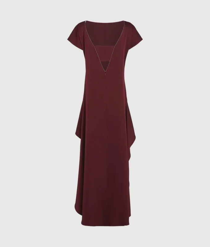 Vestido de satén con espalda abierta Vestido de satén con espalda abierta