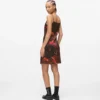 Vestido de satén con estampado integral Vestido de satén con estampado integral