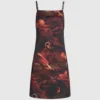 Vestido de satén con estampado integral Vestido de satén con estampado integral