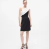 Vestido drapeado con un solo hombro Vestido drapeado con un solo hombro