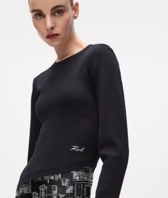 Vestido midi con bocetos de París