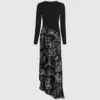 Vestido midi con bocetos de París Vestido midi con bocetos de París