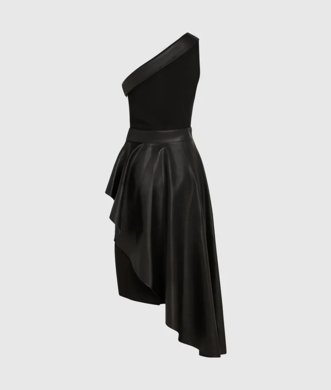 Vestido motero de un solo hombro Vestido motero de un solo hombro