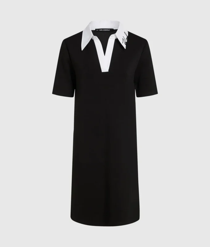 Vestido polo con cuello característico Vestido polo con cuello característico