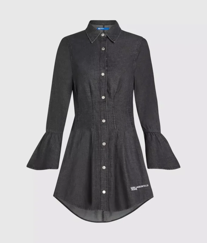 Vestido vaquero acampanado Vestido vaquero acampanado